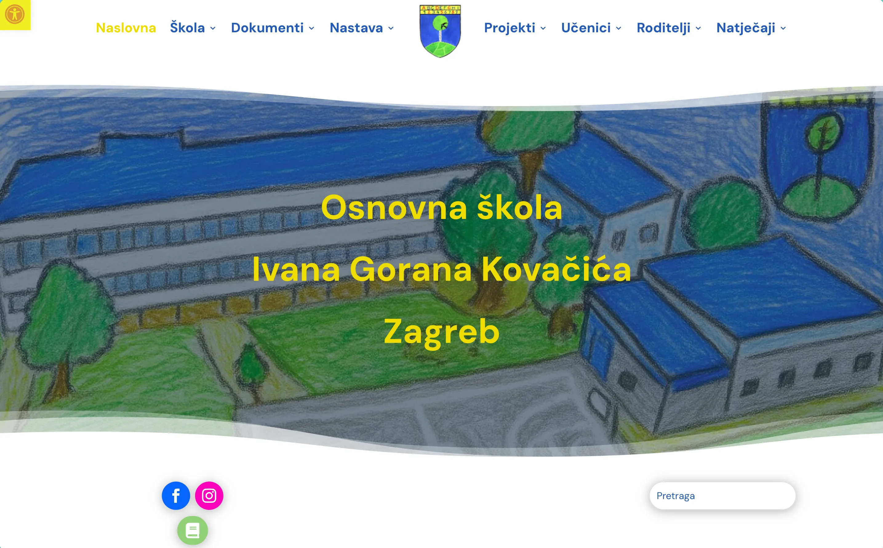 Primary School Ivana Gorana Kovačića website